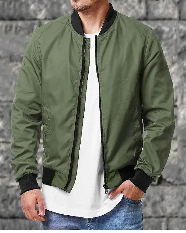Buy Men Jacket Slim Fit Lightweight Jacket Casual Bomber Jacket