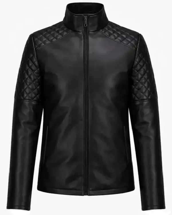 Daniel Quilted Slim Fit Black Leather Jacket