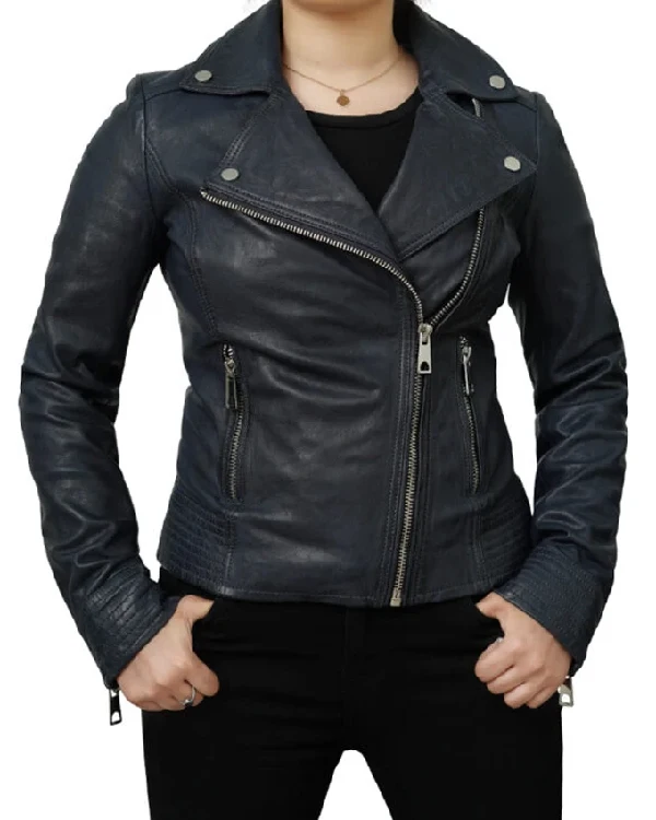 Diana Women’s Vintage Black Biker Jacket