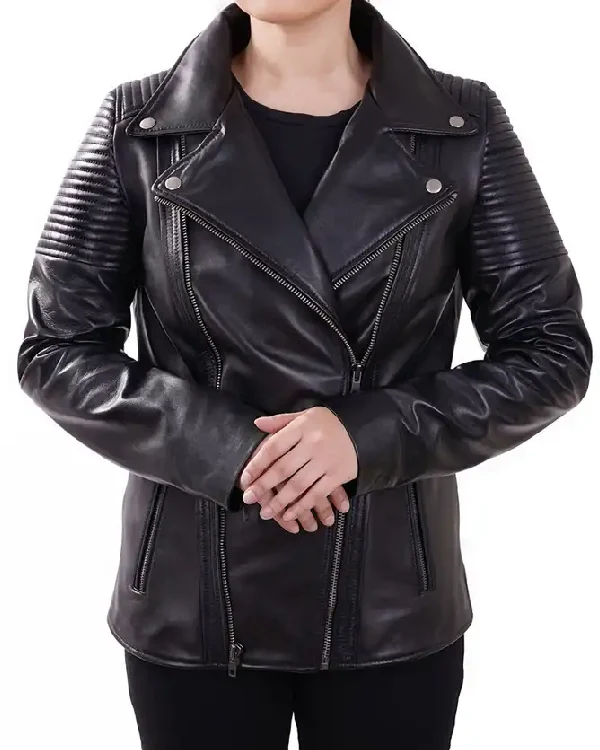 Martha Women Black Moto Jacket