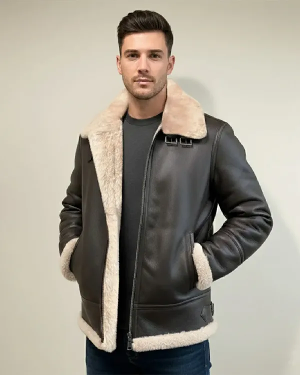 Men B3 Bomber Dark Brown Jacket
