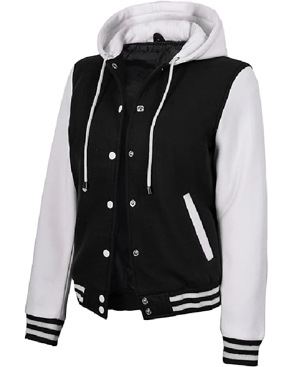 Women's Hooded Soft Fleece Varsity Jacket