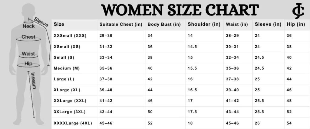 women size chart