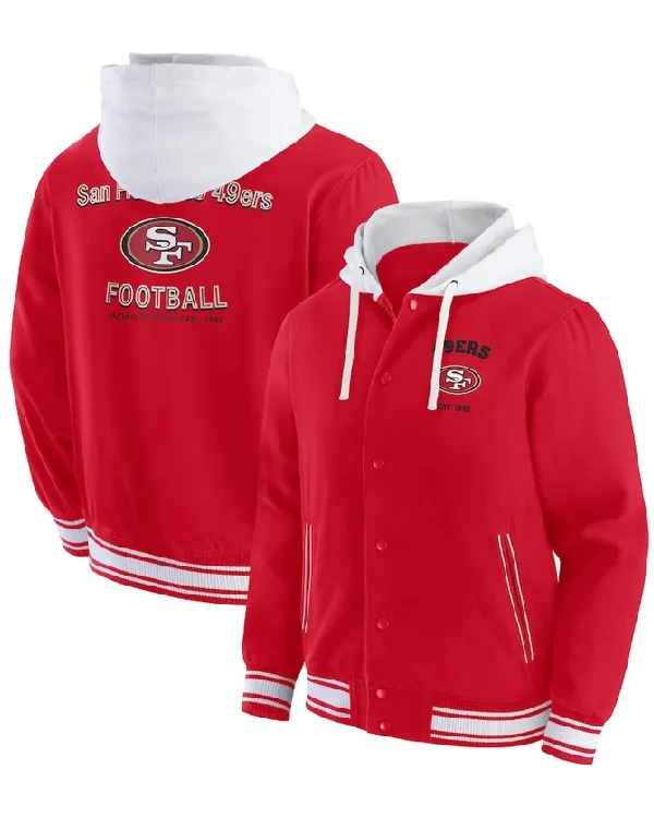 Buy San Francisco 49ers Full-Snap Cotton Scarlet