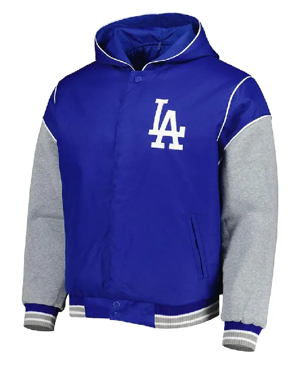 Los Angeles Dodgers Royal and Gray Hooded Jacket
