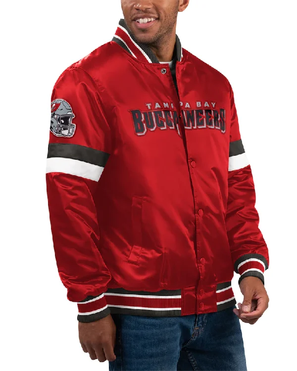 Men's Tampa Bay Buccaneers Starter Red Home Game Satin Full-Snap
