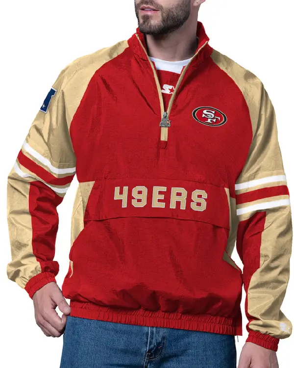 San Francisco 49ers Half-Zip Pullover Jacket