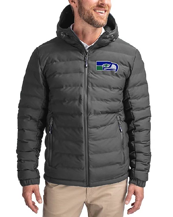 Seattle Seahawks Grey Puffer Jacket