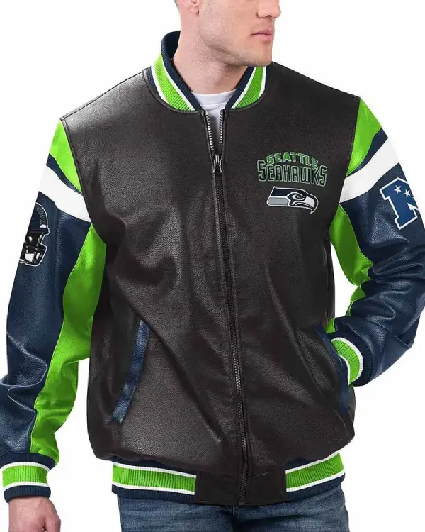 Seattle Seahawks Men & Women Leather Jacket