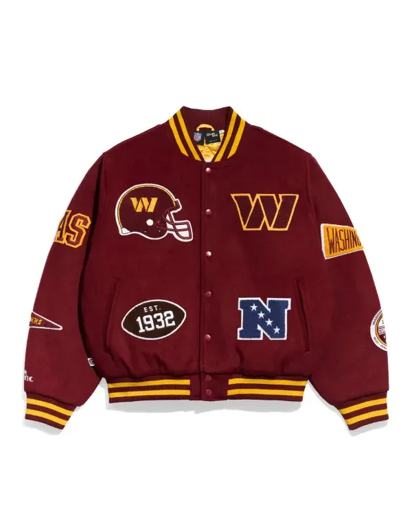 Washington Commanders Maroon Varsity Jacket