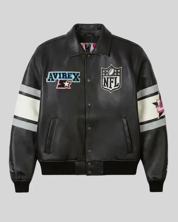 Avirex x Starter NFL Super Bowl LX Black Varsity Jacket