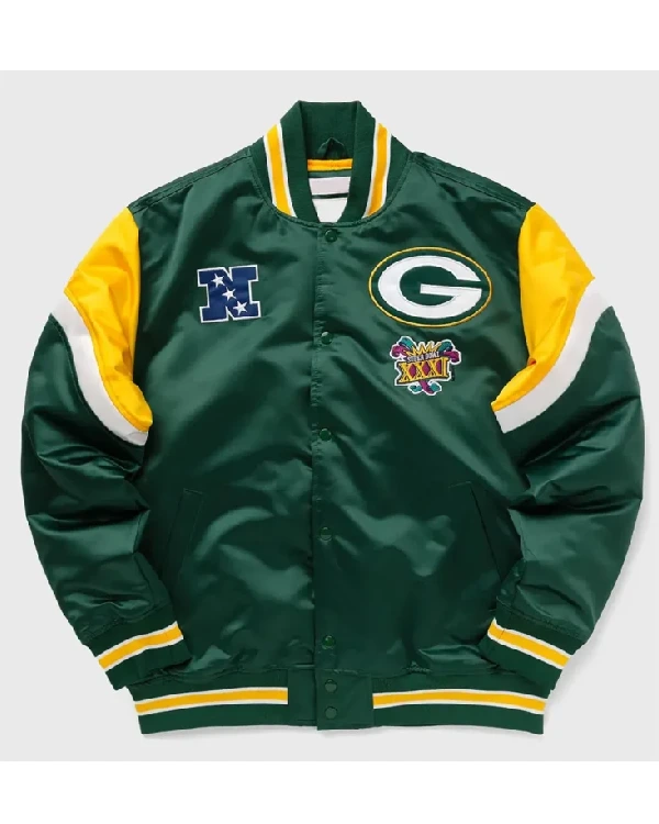 Green Bay Packers Green Satin Jacket