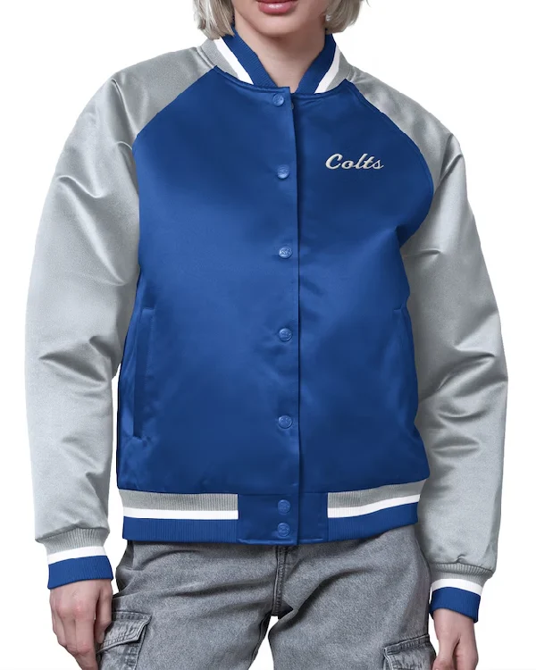 Indianapolis Colts Satin Varsity Jacket