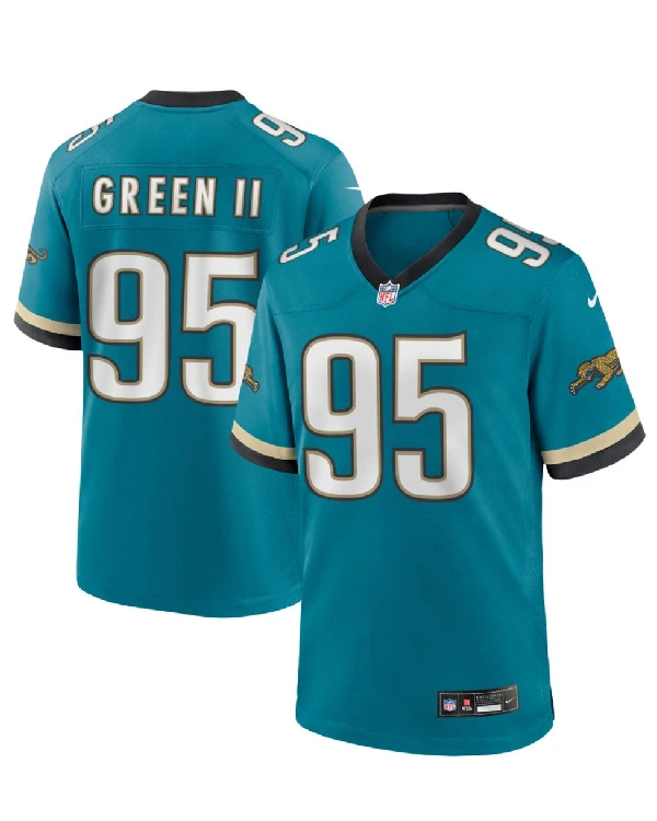 Jacksonville Jaguars Throwback Teal Green Jersey