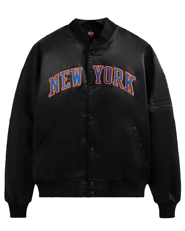 Kith New York Knicks Satin Bomber Jacket