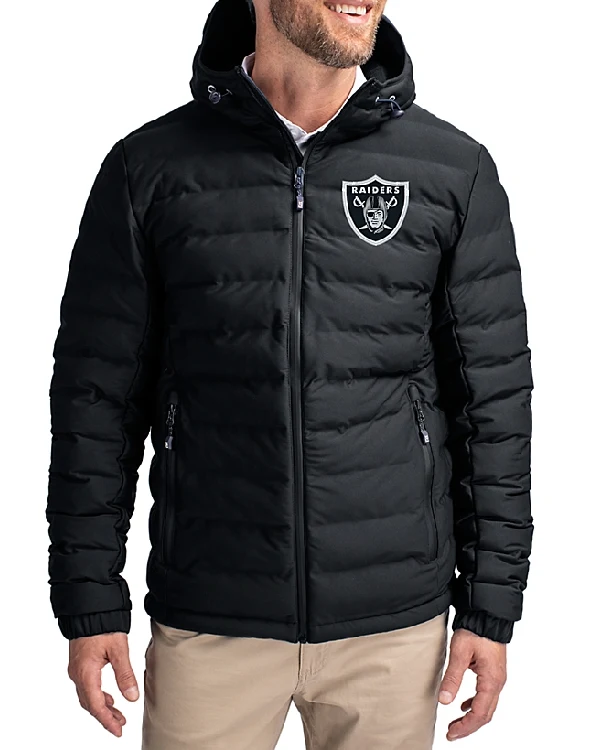 Las Vegas Raiders Black Full Zip Puffer Jacket