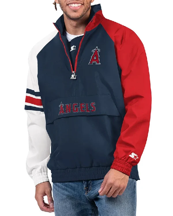 Los Angeles Angels Half Zip Pullover Jacket