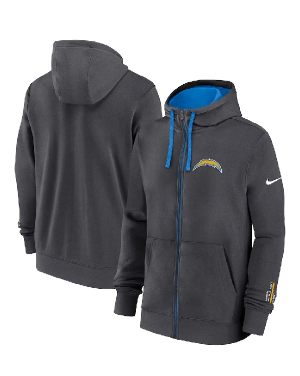 Los Angeles Chargers Black Hooded Jacket