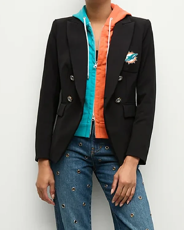 Miami Dolphins Black Blazer