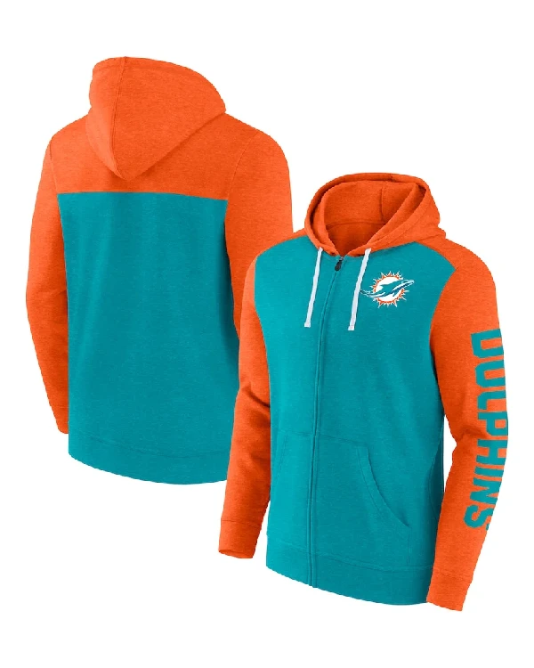 Miami Dolphins Fanatics Full Zip Hooded Jacket