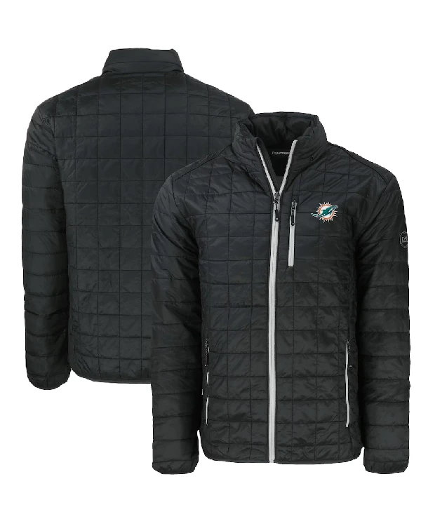 Miami Dolphins Full-Zip Black Puffer Jacket