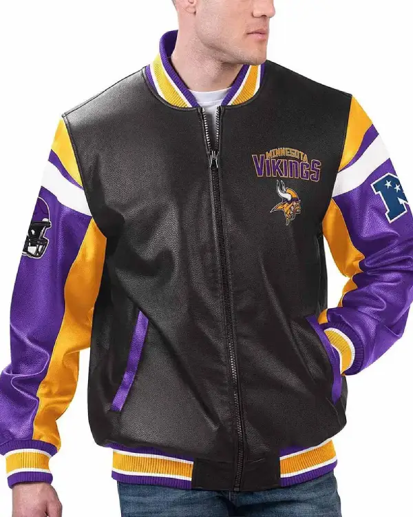 Minnesota Vikings NFL Varsity Leather Jacket