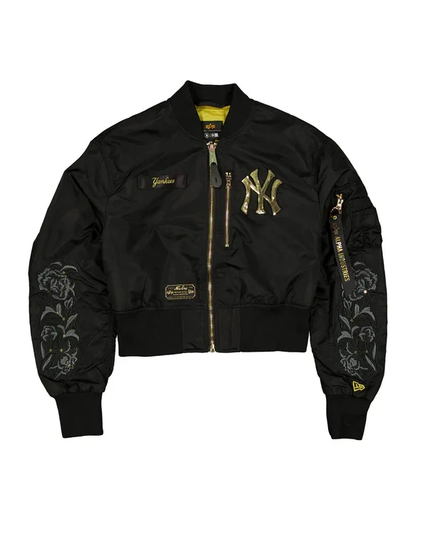 NY Alpha x New Era L-2B Cropped Bomber Jacket