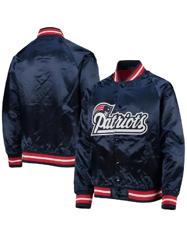 New England Patriots Bomber Satin Jacket