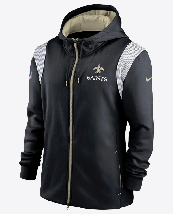 New Orleans Saints Black Hooded Jacket