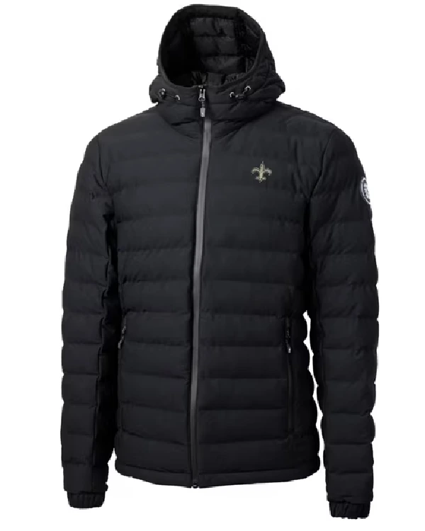 New Orleans Saints Full-Zip Black Puffer Jacket