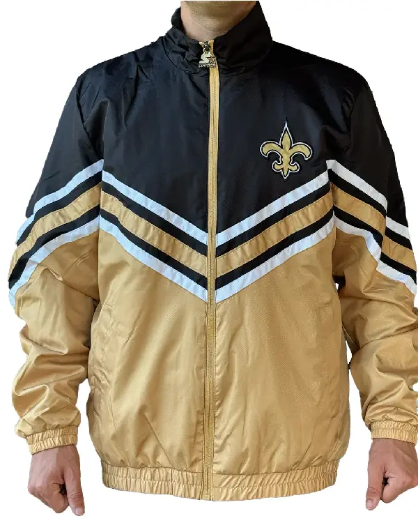 New Orleans Saints Windbreaker Satin Jacket