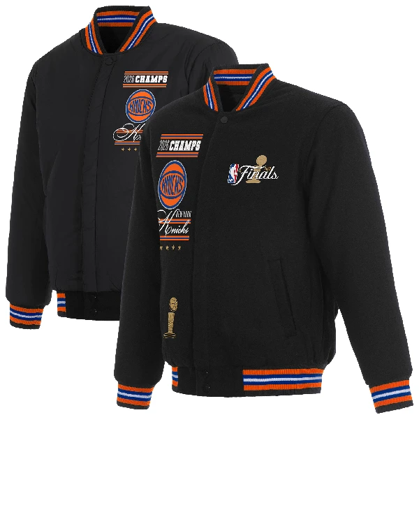 New York Knicks 2026 NBA Finals Champions Wool Jacket