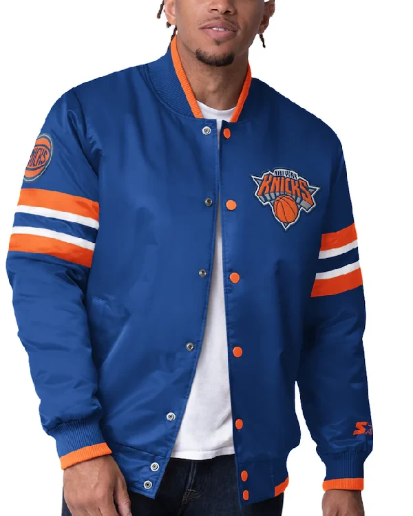 New York Knicks Starter Full-Snap Varsity Jacket
