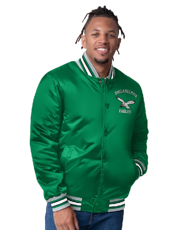 Philadelphia Eagles Full-Snap Satin Jacket