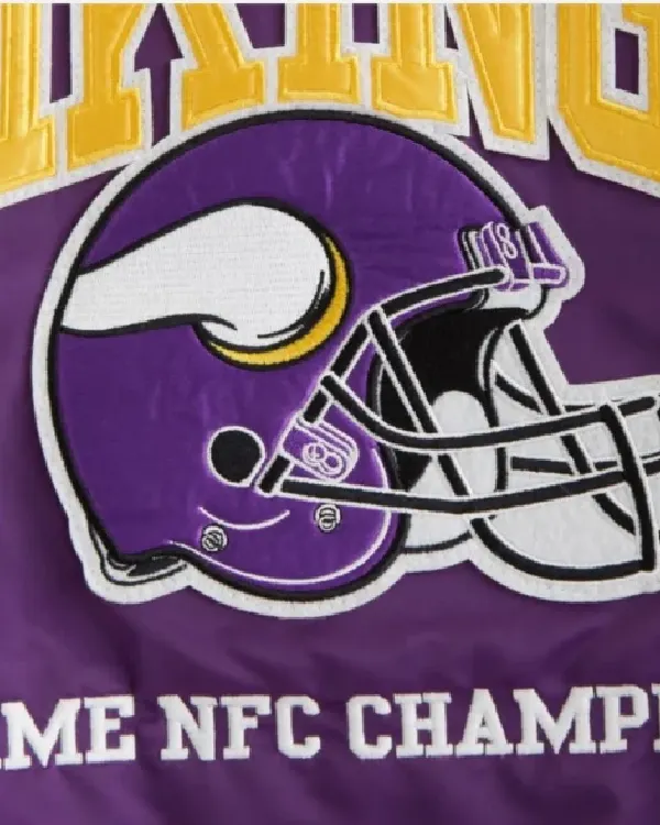 Shop Men’s Abercrombie Minnesota Vikings Varsity Bomber Jacket In Purple