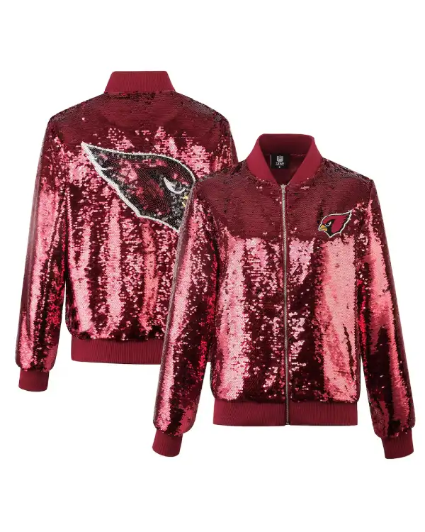 Arizona Cardinals Full Zip Sequin Jacket