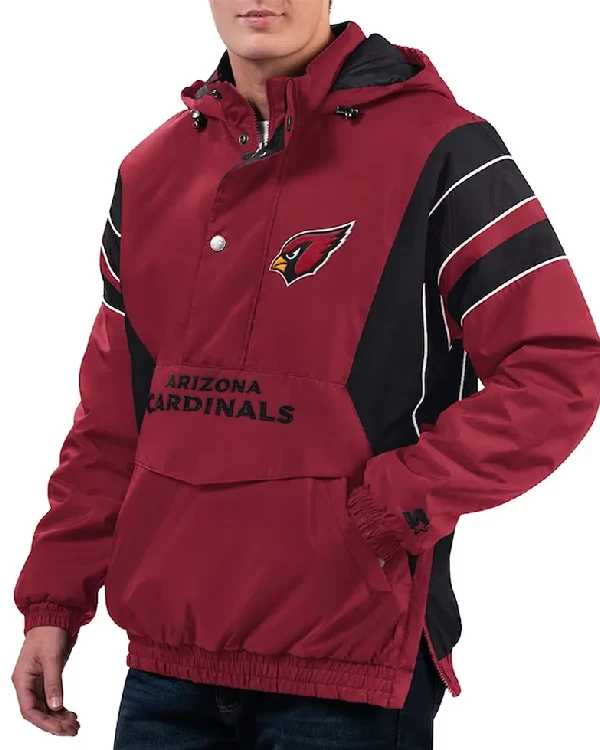 Arizona Cardinals Half-Zip Hooded Jacket
