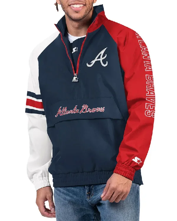 Atlanta Braves Half Zip Pullover Jacket