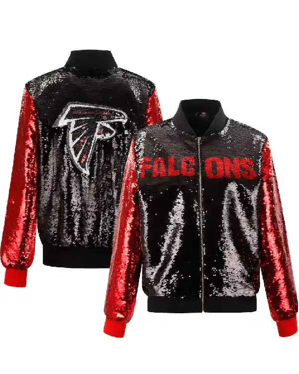 Atlanta Falcons Full Zip Sequin Jacket