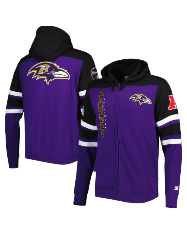 Baltimore Ravens Purple Hooded Jacket