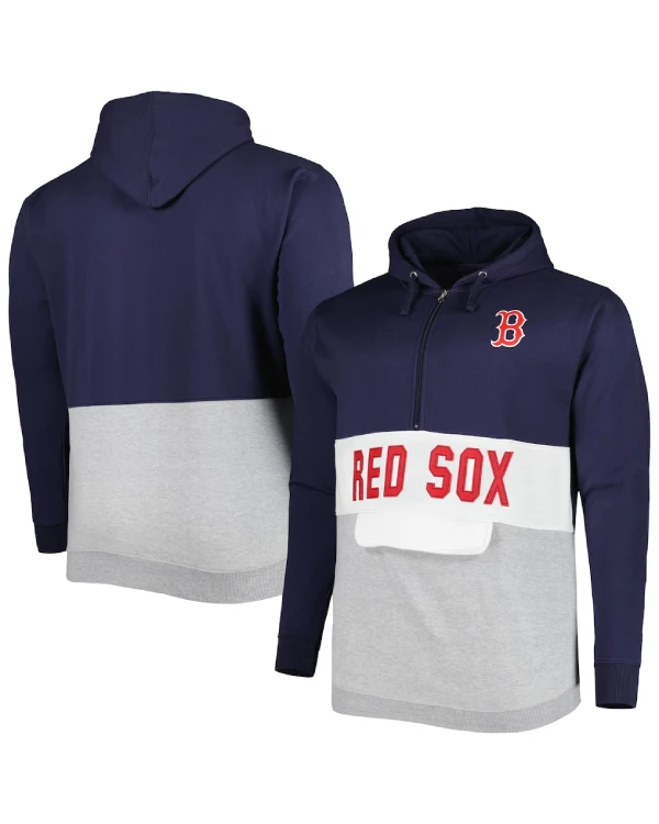 Boston Red Sox Half-Zip Hooded Jacket