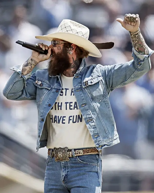 Buy FIFA World Cup 2026 Final Post Malone Blue Denim Jacket On Sale