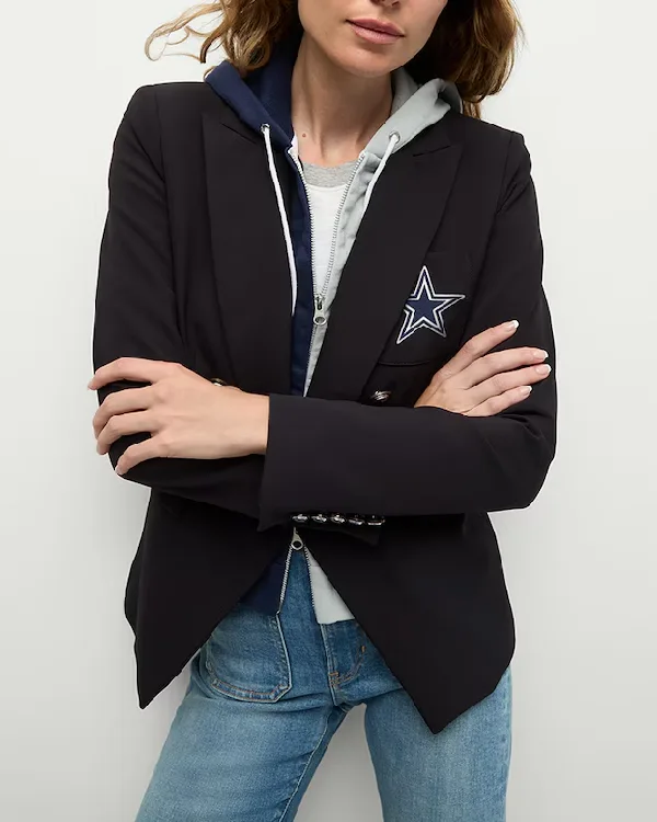 Buy Women's Veronica Beard Navy Dallas Cowboys Dickey Jacket On Sale