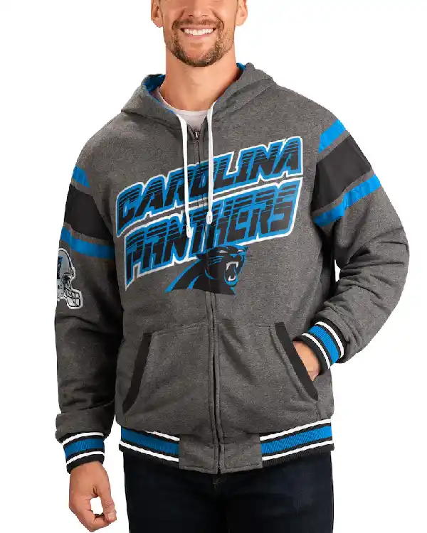 Carolina Panthers Gray Hooded Jacket