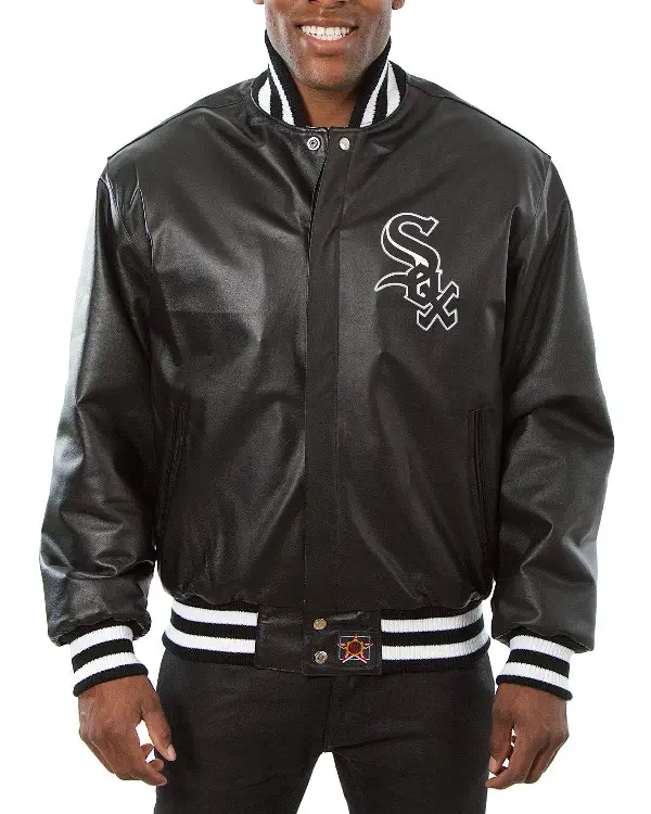 Chicago White Sox Black Leather Jacket