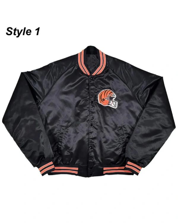 Cincinnati Bengals Black Satin Jacket