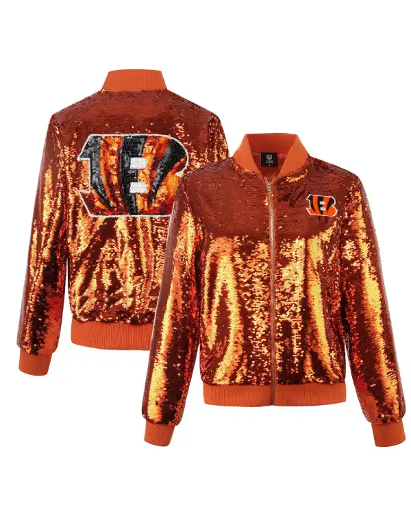Cincinnati Bengals Orange Sequin Jacket