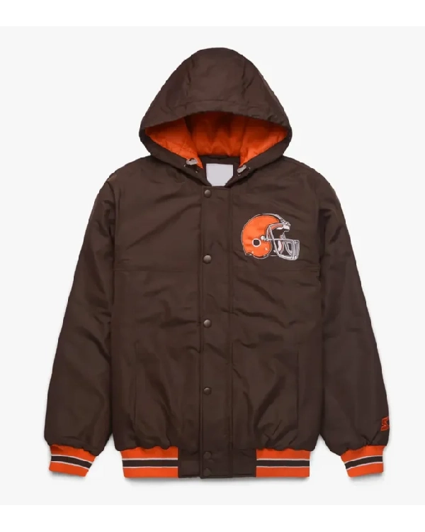 Cleveland Browns Brown Hooded Jacket