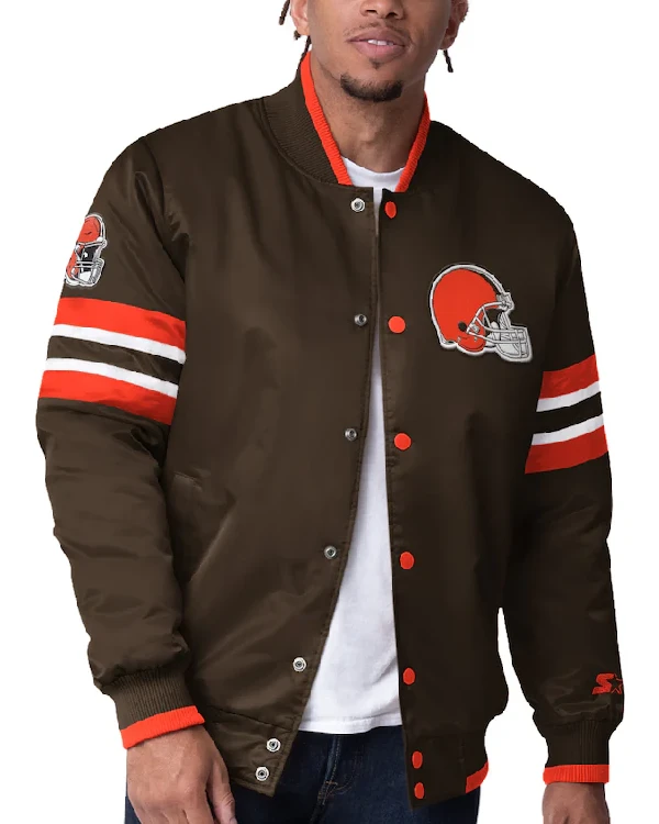 Cleveland Browns Starter Full-Snap Varsity Jacket