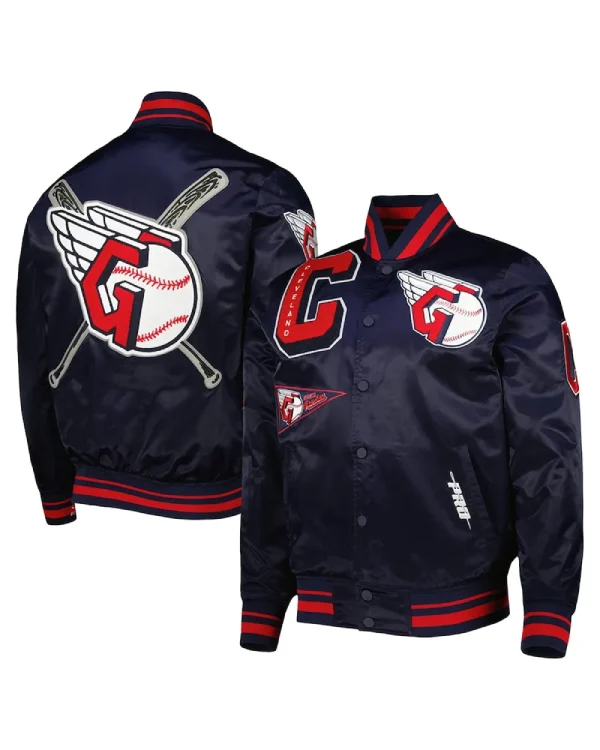 Cleveland Guardians Satin Bomber Jacket